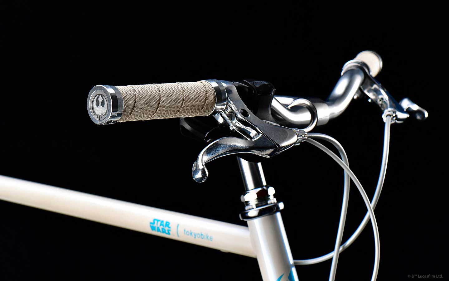 STAR WARS x tokyobike Rey - handlebar with resistant logo on grip