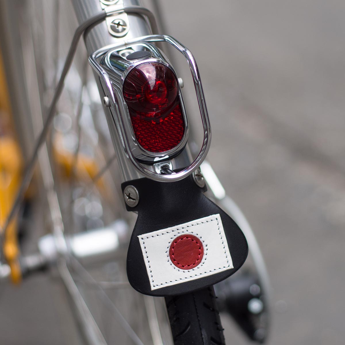 custom bicycle part mud guard in rear wheel